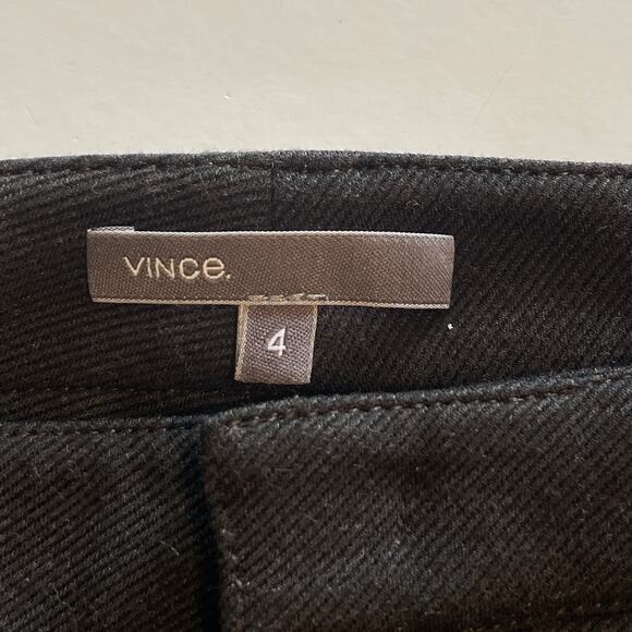 VINCE Skinny Pants Womens Size 4 Dark Brown Mid Rise Zip Ankle Stretch Casual - Picture 4 of 8